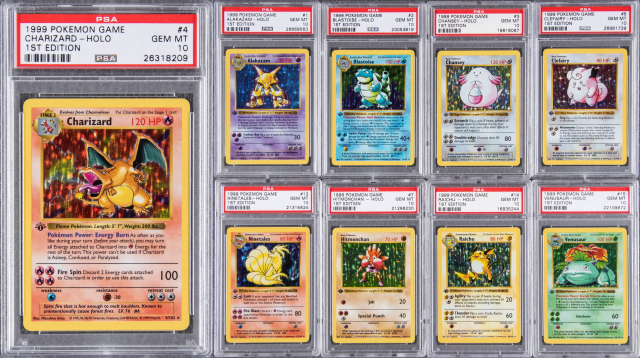 Selection of rare cards included in the auction