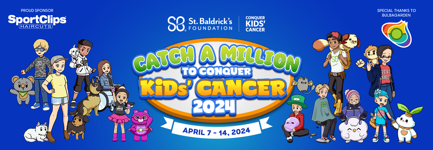 Catch a Million to Conquer Kids' Cancer 2024 Banner