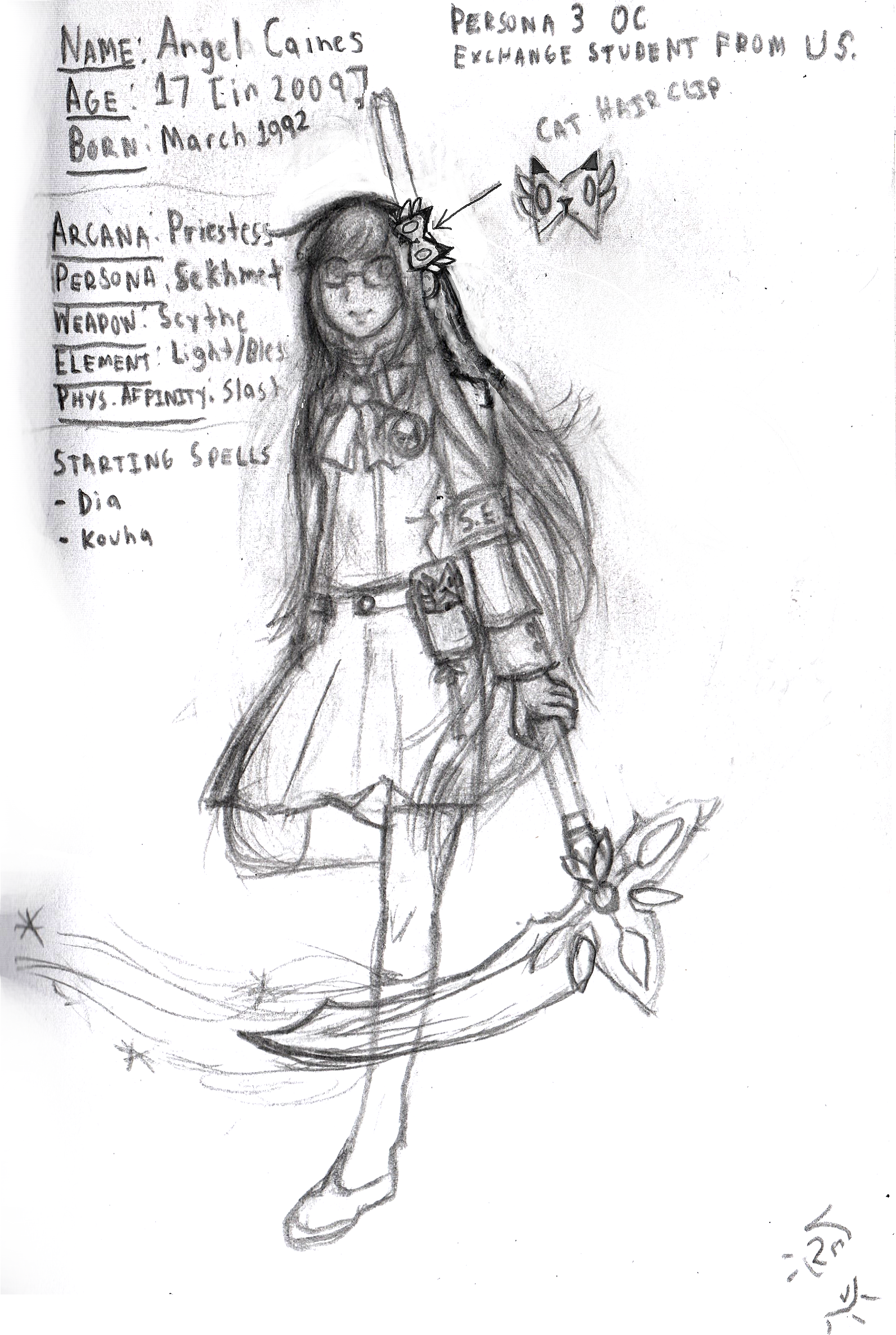 [ Concept ] Persona 3 Angel Caines Sketch.png