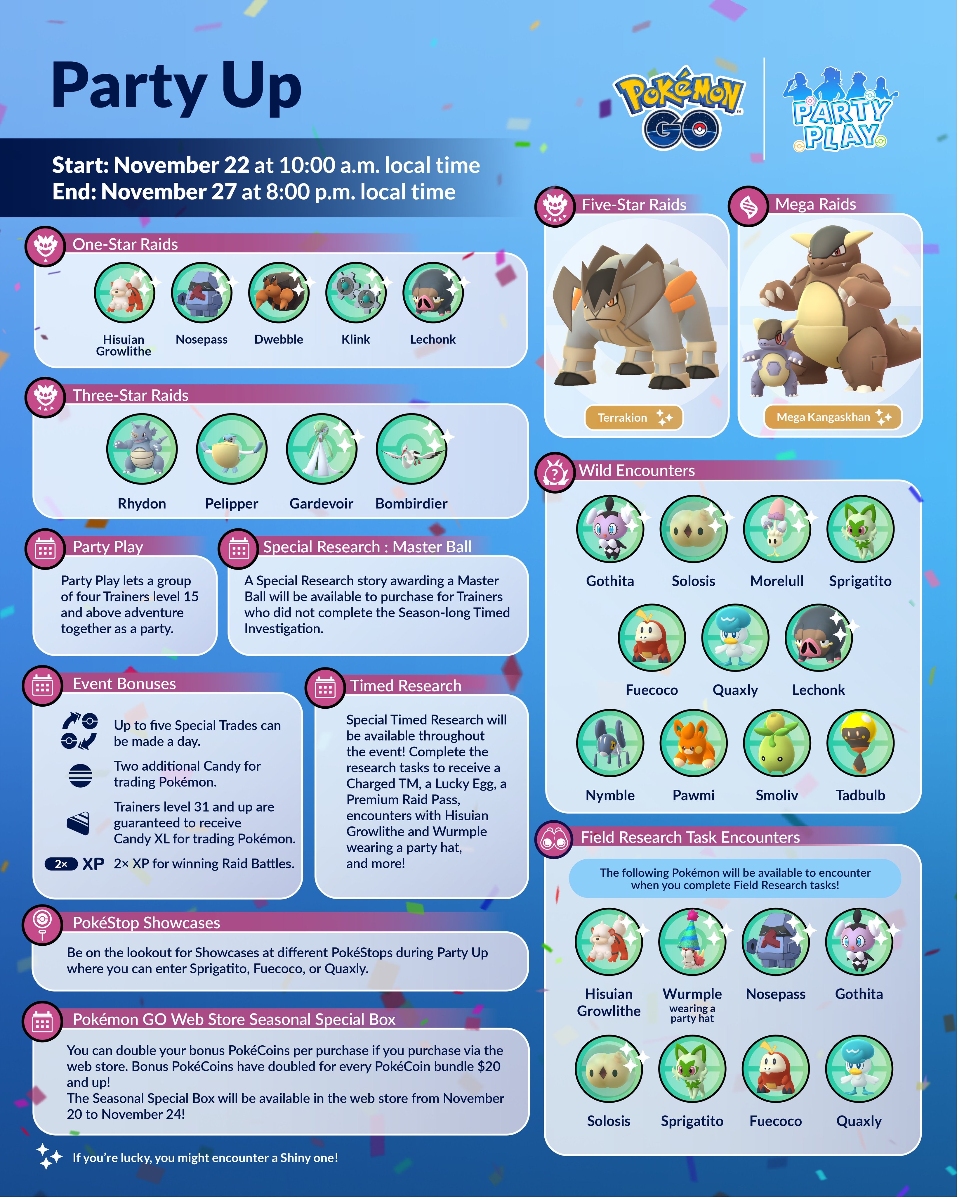Pokémon GO - Party Up Event - Infographic