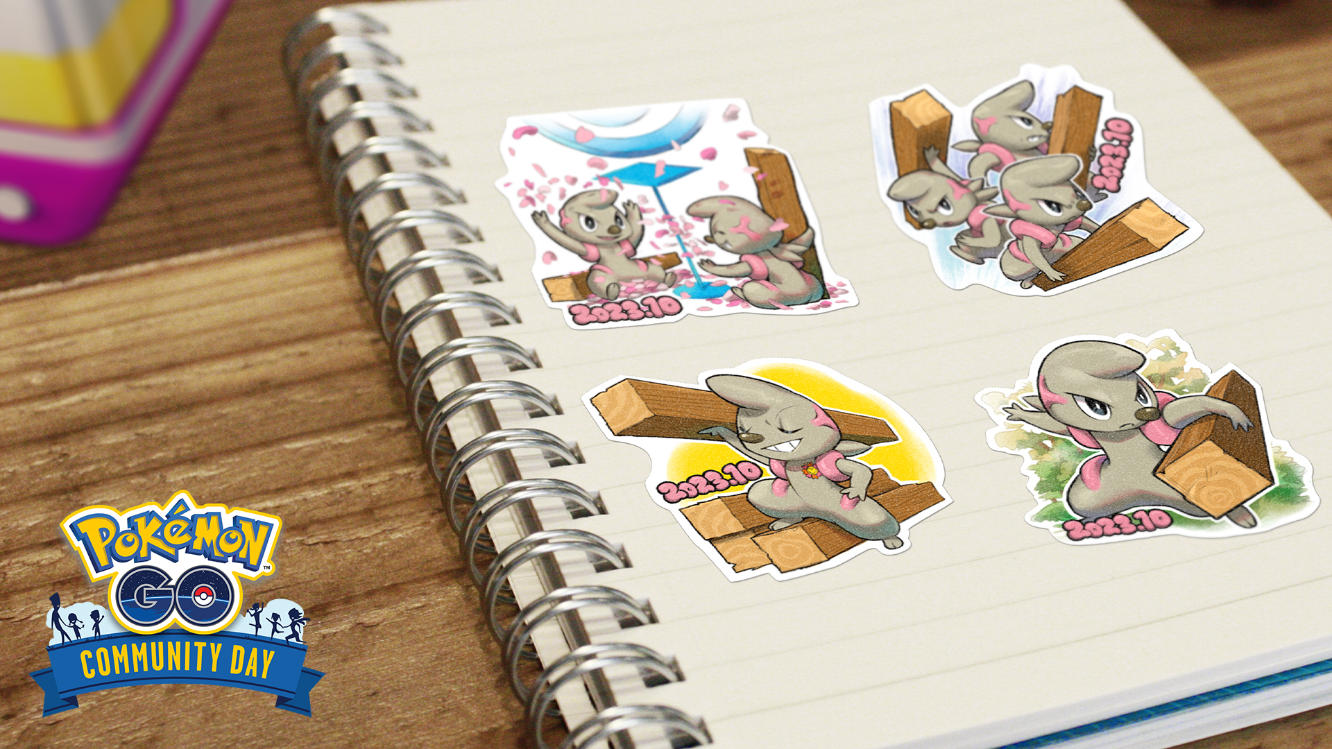Pokémon GO Community Day October 2023 - Timburr - Themed Stickers