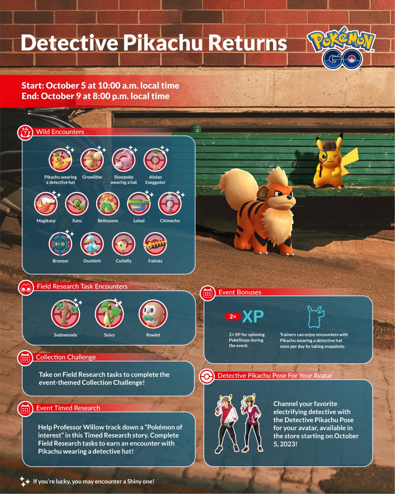 Pokémon GO - Detective Pikachu Returns event - Infographic
