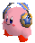 gif from Kirby 64 of Kirby listening to music