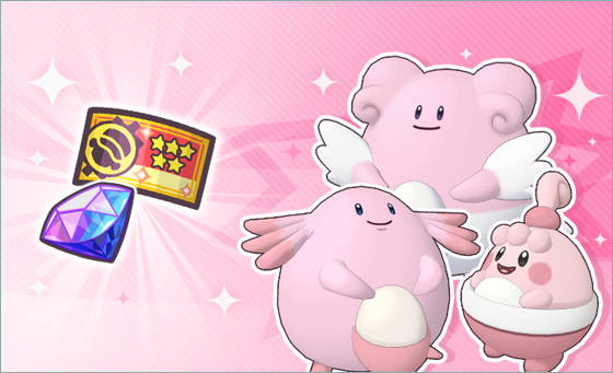 Happiny, Chansey, and Blissey