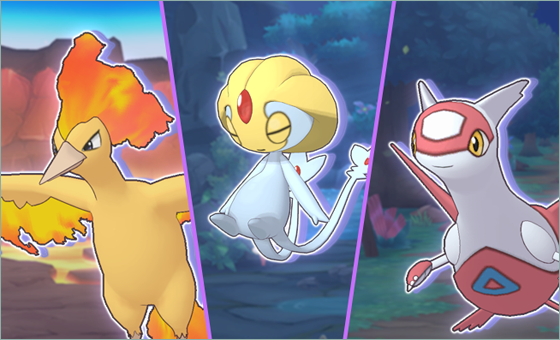 Moltres, Uxie, and Latias arrive for the Legendary Gauntlet