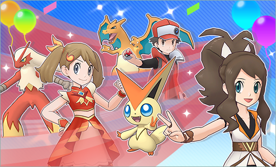5★ Sygna Suit Hilda & Victini, 5★ Sygna Suit May & Blaziken, and 5★ Sygna Suit Red & Charizard