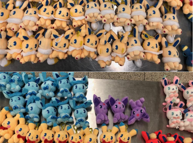 Allegedly counterfeit Pokémon products