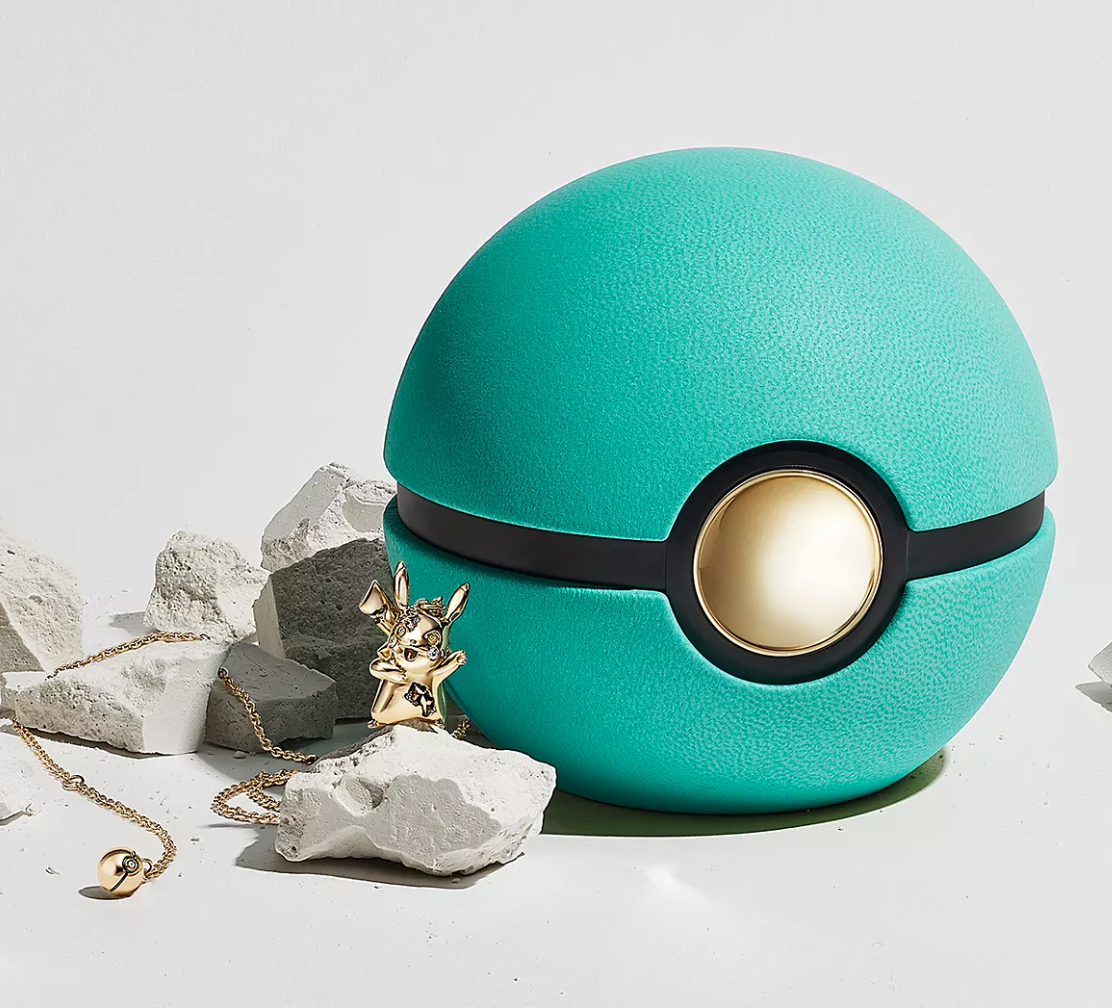 Pikachu necklace with Tiffany Blue Poké Ball