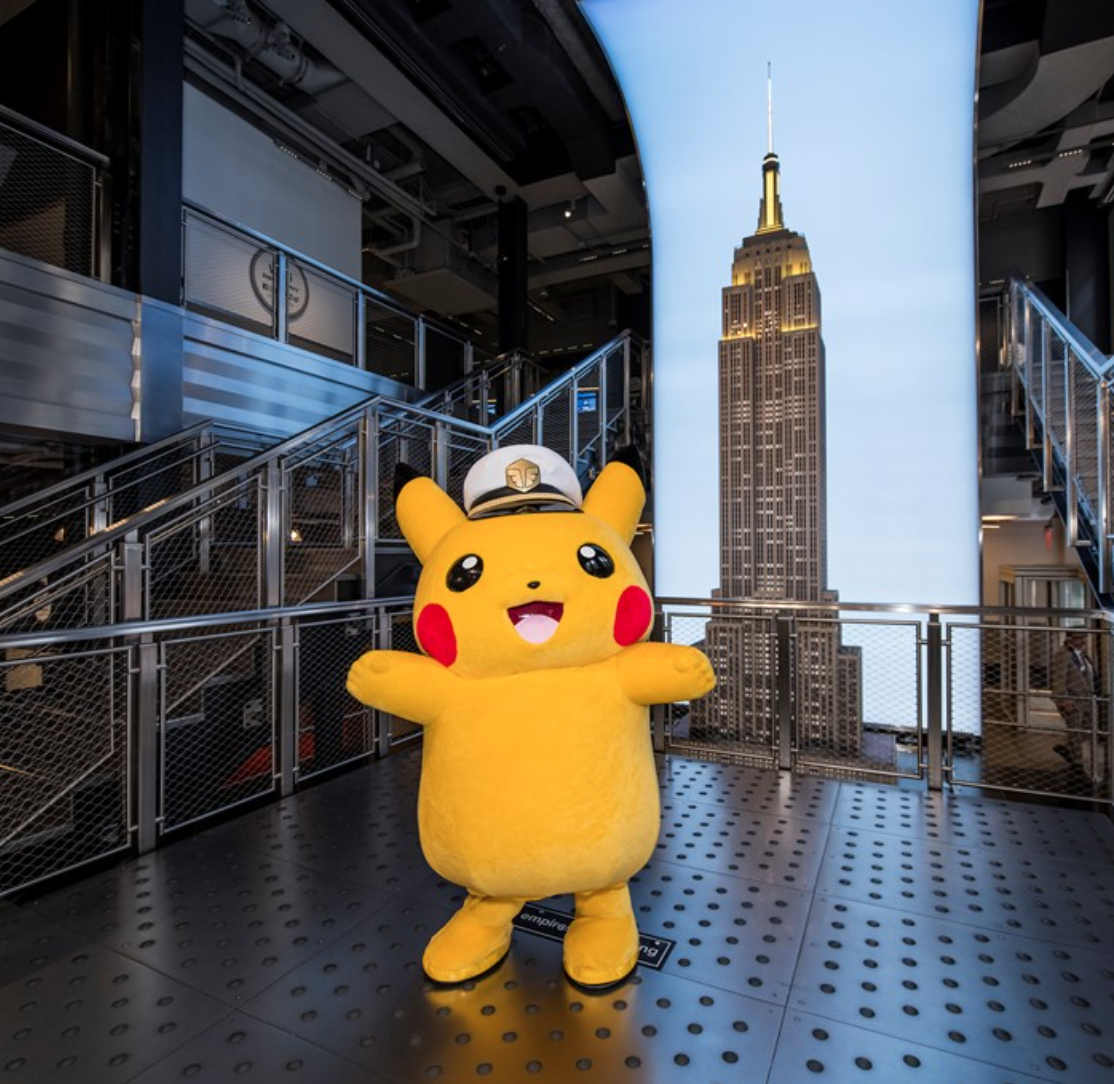 Captain Pikachu at the Empire State Building
