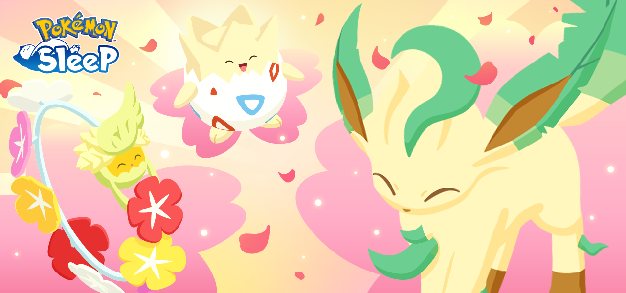 Comfey, Togepi, and Leafeon