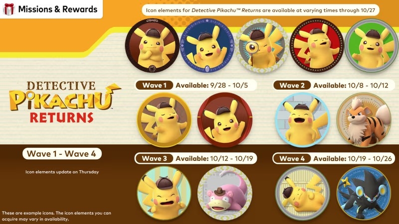 Detective Pikachu Returns Icons